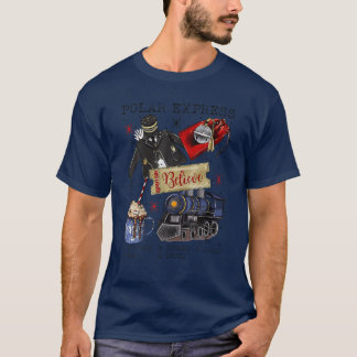T-shirt Noël Pôle Nord Express Polaire Tous à l'étranger N