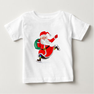 T-shirt Noël pour bébé Père Noël avec cadeaux
