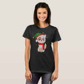 T-shirt Noël pour hommes femmes enfants, ELF Cat (Devant entier)