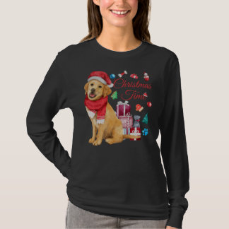 T-shirt Noël Pour Le Mignonne Golden Retriever