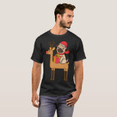 T-shirt Noël Pug (Devant entier)