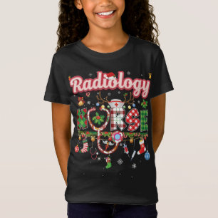 T-Shirt Noël Radiologie Infirmière Reindeer Ornement de No