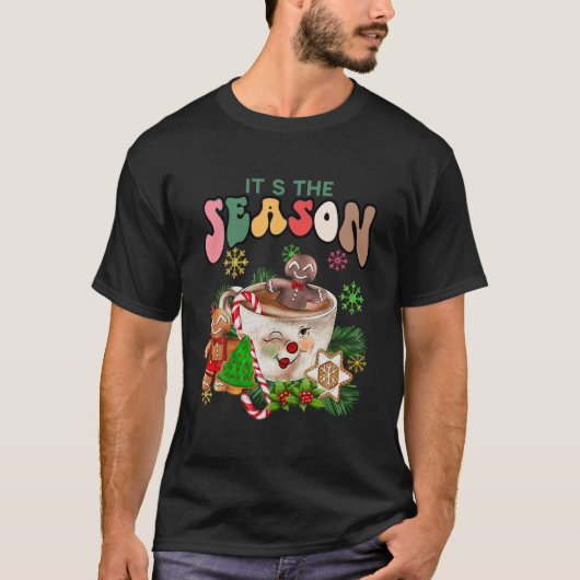T-shirt Noël Rétro C'Est La Saison Arbre de Noël Coff (Devant)