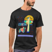 T-shirt Noël Rétro En Juillet Christian Jésus Dieu Été (Devant)