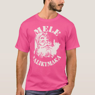 T-shirt Noël Rétro Mele Kalikimaka Père Noël Shaka
