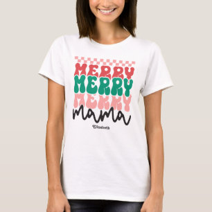 T-shirt Noël Rétro Personnalisé Joyeux Joyeux Maman Xmas
