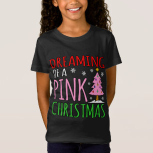T-Shirt Noël rose amusant Joyeux Père Noël Elf Gnomes Holi