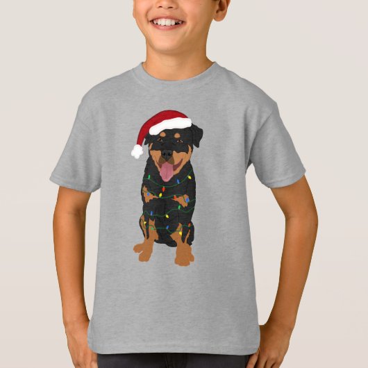 T-shirt Noël Rottweiler (Devant)