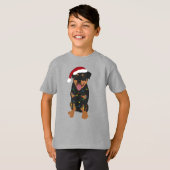 T-shirt Noël Rottweiler (Devant entier)