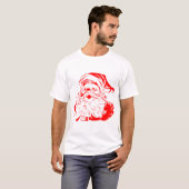 T-shirt Noël rouge et blanc du Père Noël (Devant entier)