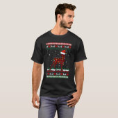 T-shirt Noël Rouge Rinder Lumière Plaid Vilain Noël (Devant entier)