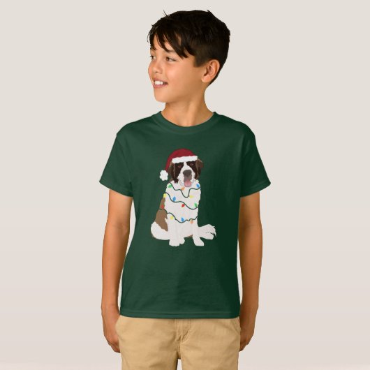 T-shirt Noël Saint Bernard (Devant entier)