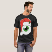 T-shirt Noël Santa Hat Eyeball - Vert Iris (Devant entier)