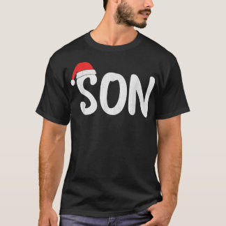 T-shirt Noël Santa Hat jumelage famille Fils Noël Pajam