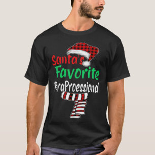 T-shirt Noël Santa Hat Père Noël Paraprofessionnel favori