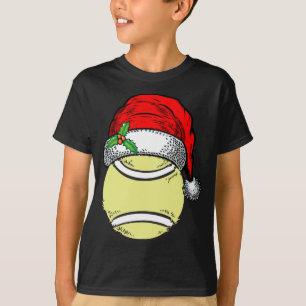 T-shirt Noël Santa Hat Tennis Sport Drôle Cadeau