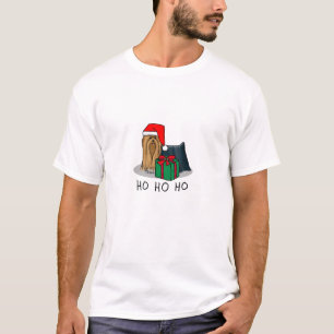 T-shirt Noël Santa Hat Yorkshire Terrier Yorkie Cute