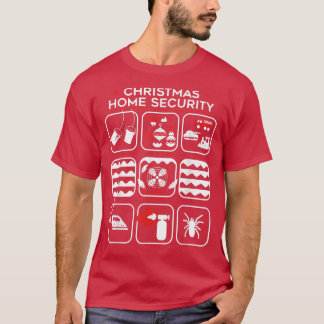 T-shirt Noël Sécurité à domicile Amusant