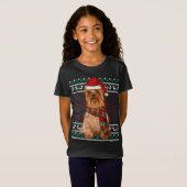 T-Shirt Noël Silencieux Chien de Noël Chien de Terrier Sil (Devant entier)