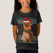 T-Shirt Noël Silencieux Chien de Noël Chien de Terrier Sil (Devant)