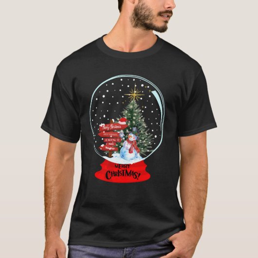 T-shirt Noël Snowglobe Joyeux Noël (Devant)