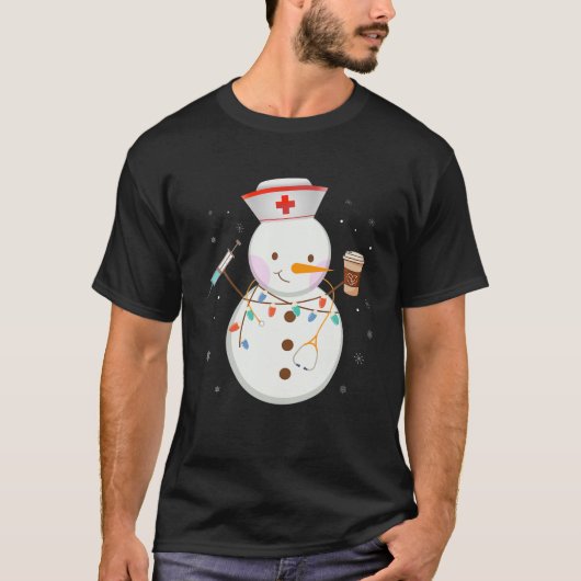 T-shirt Noël Snowman Nurses Équipe Médicale ER NICU Coff (Devant)