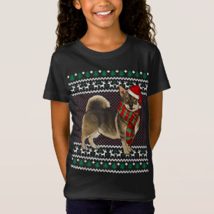 T-Shirt Noël Suédois Vallhund Chien Santa Hat Vilant Noël