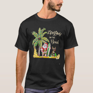 T-shirt Noël Sur La Plage Drôle Tropical Christma