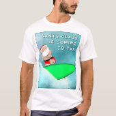 T-shirt Noël Surfant Drôle (Devant)