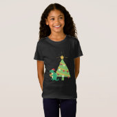 T-Shirt Noël T-rex (Devant entier)