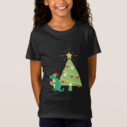 T-Shirt Noël T-rex (Devant)