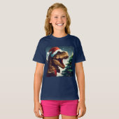 T-shirt Noël T-Rex 1 (Devant entier)