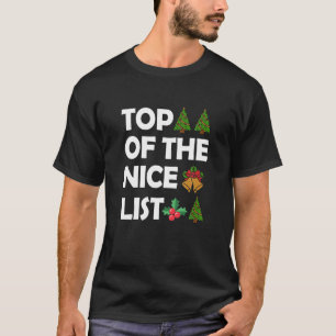T-shirt Noël Top of the Nice List Vêtements Garçons Enfant