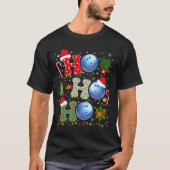 T-shirt Noël Tree Bowling Ho Ho Ho Père Noël Lights Noël (Devant)