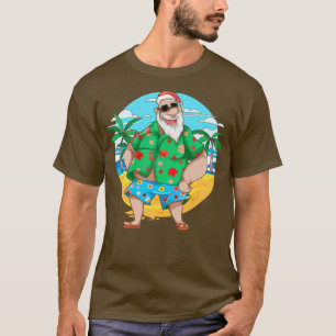 T-shirt Noël Tropical Noël Funny du Père Noël Hawaï
