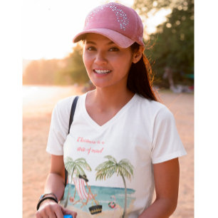 T-shirt Noël tropical sur la plage est encore Noël