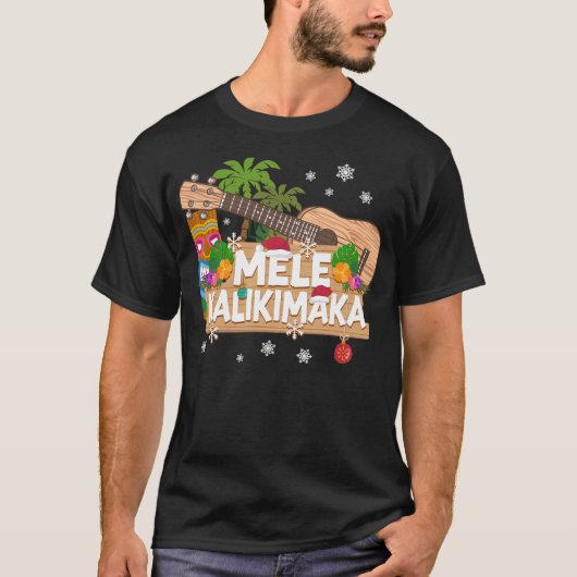 T-shirt Noël Ukulele Mele Kalikimaka (Devant)