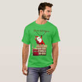 T-shirt Noël vert Père Noël (Devant entier)