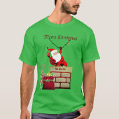 T-shirt Noël vert Père Noël (Devant)