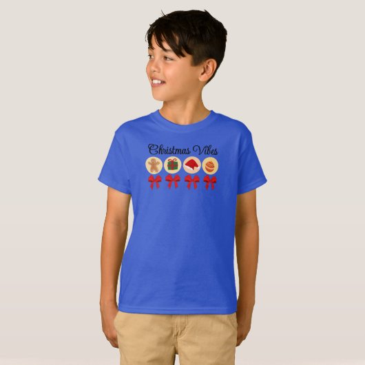T-shirt Noël Vibes enfants (Devant entier)