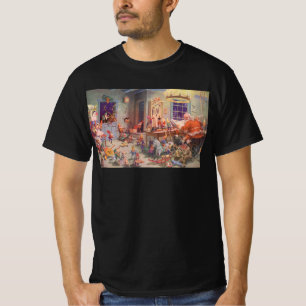 T-shirt Noël vintage, le Père Noël avec l'atelier des luti