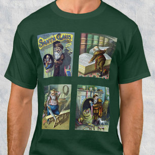 T-shirt Noël vintage, le Père Noël et ses œuvres