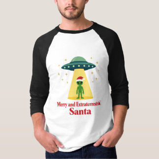 T-shirt Noël Vintage Sci-Fi Alien UFO Pour les Fans de San