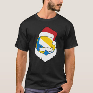 T-shirt Noël Volley-ball Santa Hat Beard Noël Sport Bo