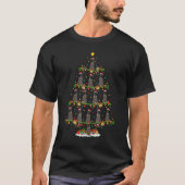 T-shirt Noël Xmas Père Noël À poils durs Pointer Chien (Devant)