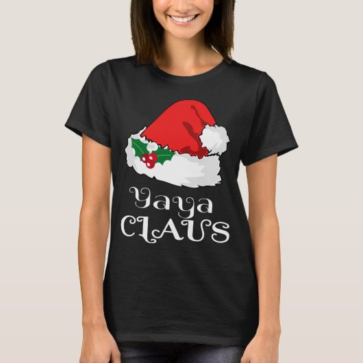 T-shirt Noël Yaya Claus Correspondant Pyjama Santa Hat X-m (Devant)