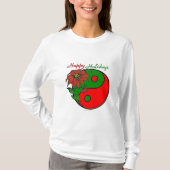 T-shirt Noël Yin Yang Poinsettia (Devant)