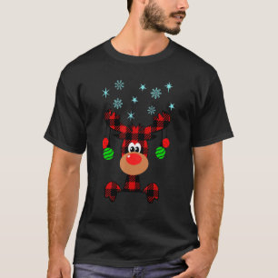 T-shirt Noëls Boeuf de Noël Mer Boeuf de boeuf rouge