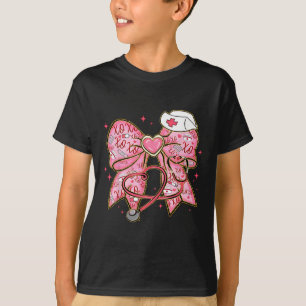 T-shirt Nœud Coquette Xoxo Infirmière Stéthoscope de la Sa
