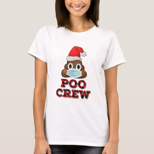T-shirt Noeud d'équipage de la coiffure de Noël Mask Poop